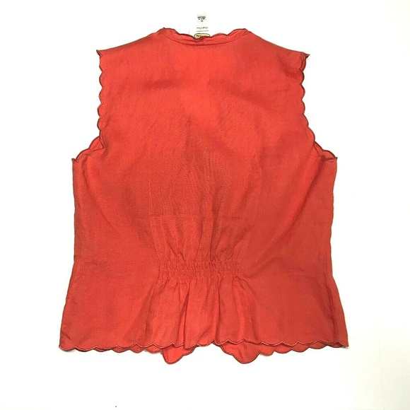 SOLD Talbots 10 Linen Sleeveless Blouse Top EUC - Picture 2 of 8